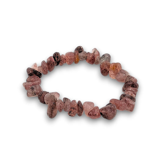 Strawberry Quartz Chip Bracelet (Pack of 10)