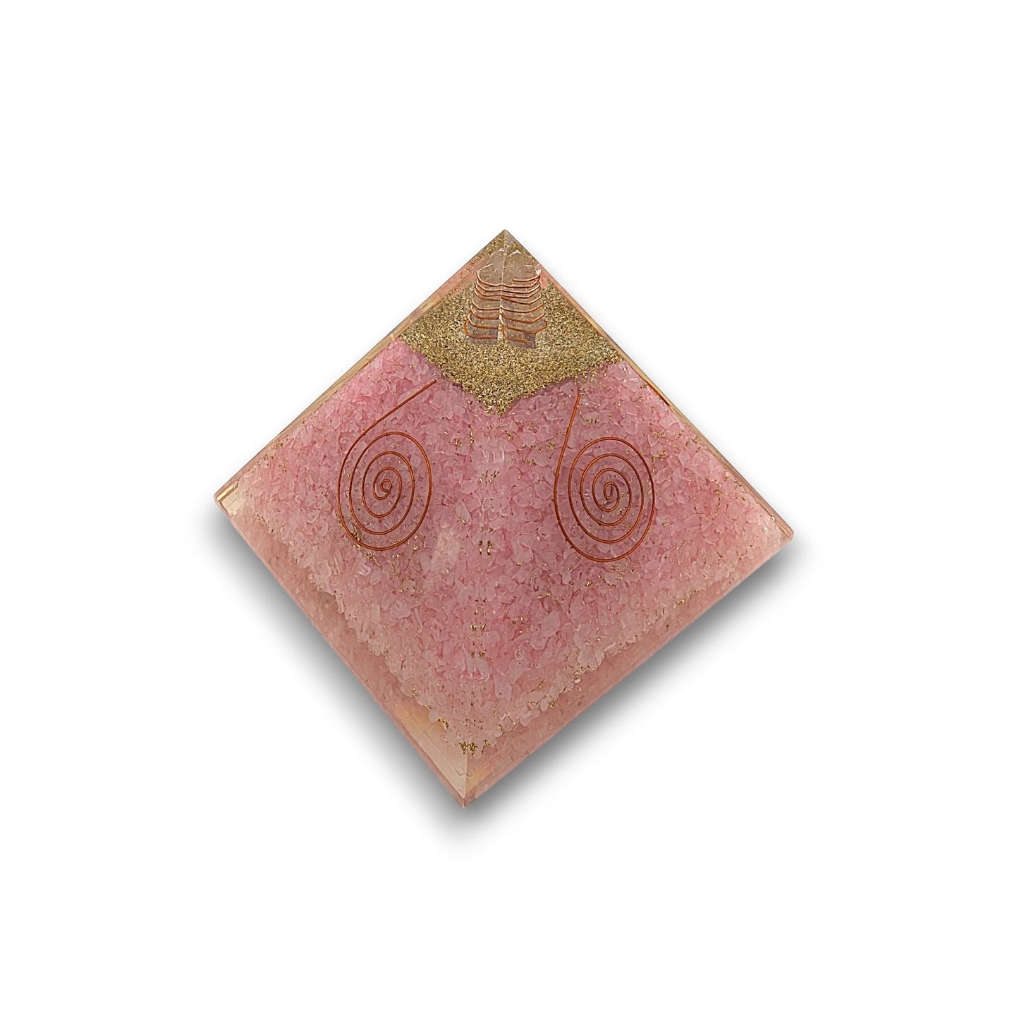 Large Rose Quartz Orgonite Pyramid