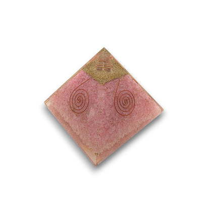 Large Rose Quartz Orgonite Pyramid