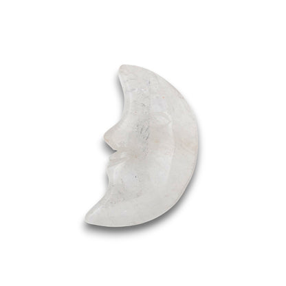 Quartz Moon Face Carving