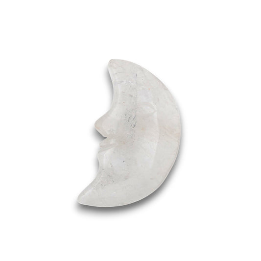 Quartz Moon Face Carving
