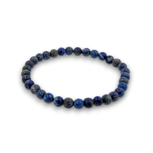Large Lapis Lazuli 6mm Bead Bracelet