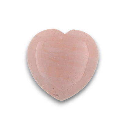 Large Rose Quartz Carved Heart