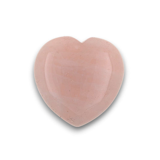 Large Rose Quartz Carved Heart