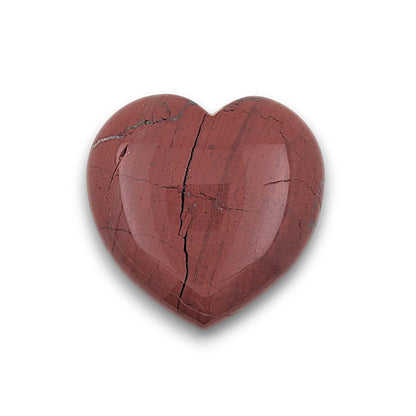 Large Red Jasper Carved Heart