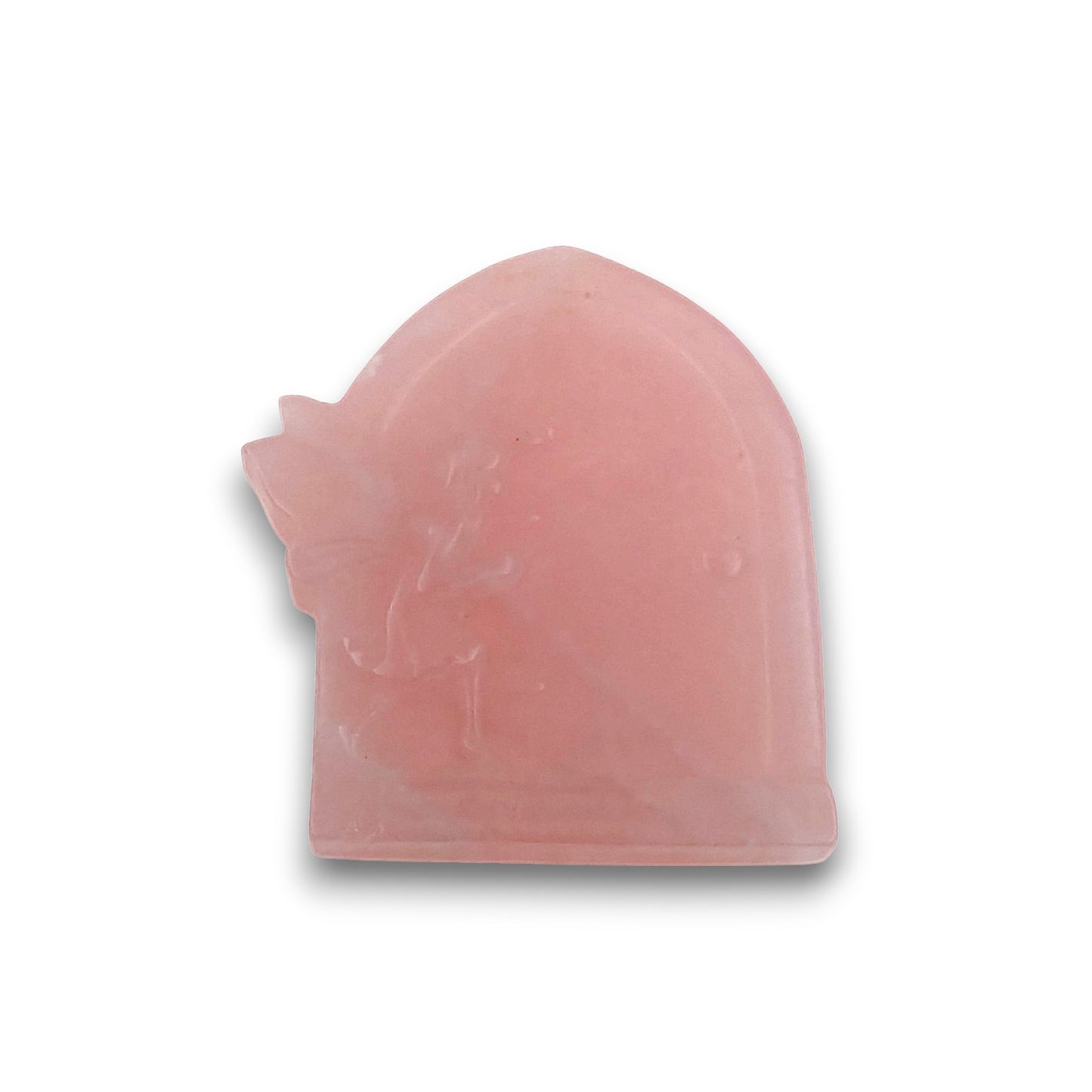 Small Rose Quartz Fairy Door Carving