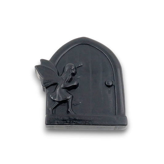 Small Obsidian Fairy Door Carving
