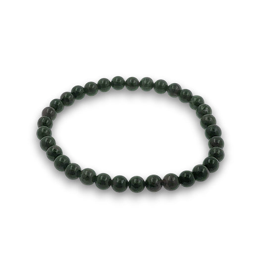 Large Canadian Jade 6mm Bead Bracelet