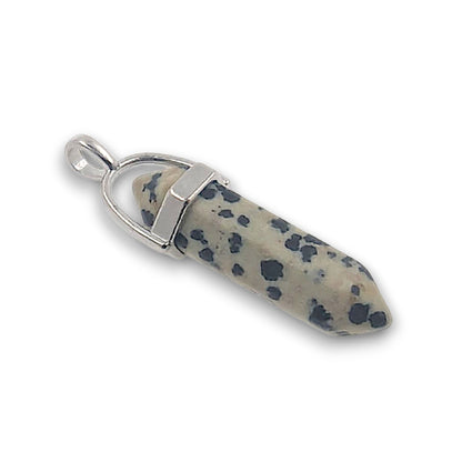 Dalmatian Jasper Double Terminated Hexagonal Pendant - Pack of 5