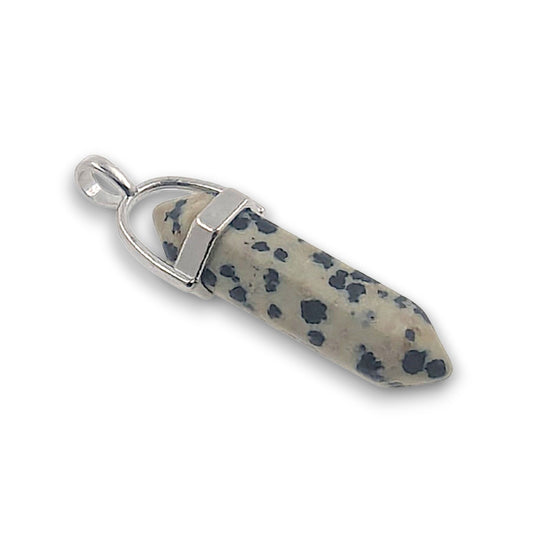 Dalmatian Jasper Double Terminated Hexagonal Pendant - Pack of 5
