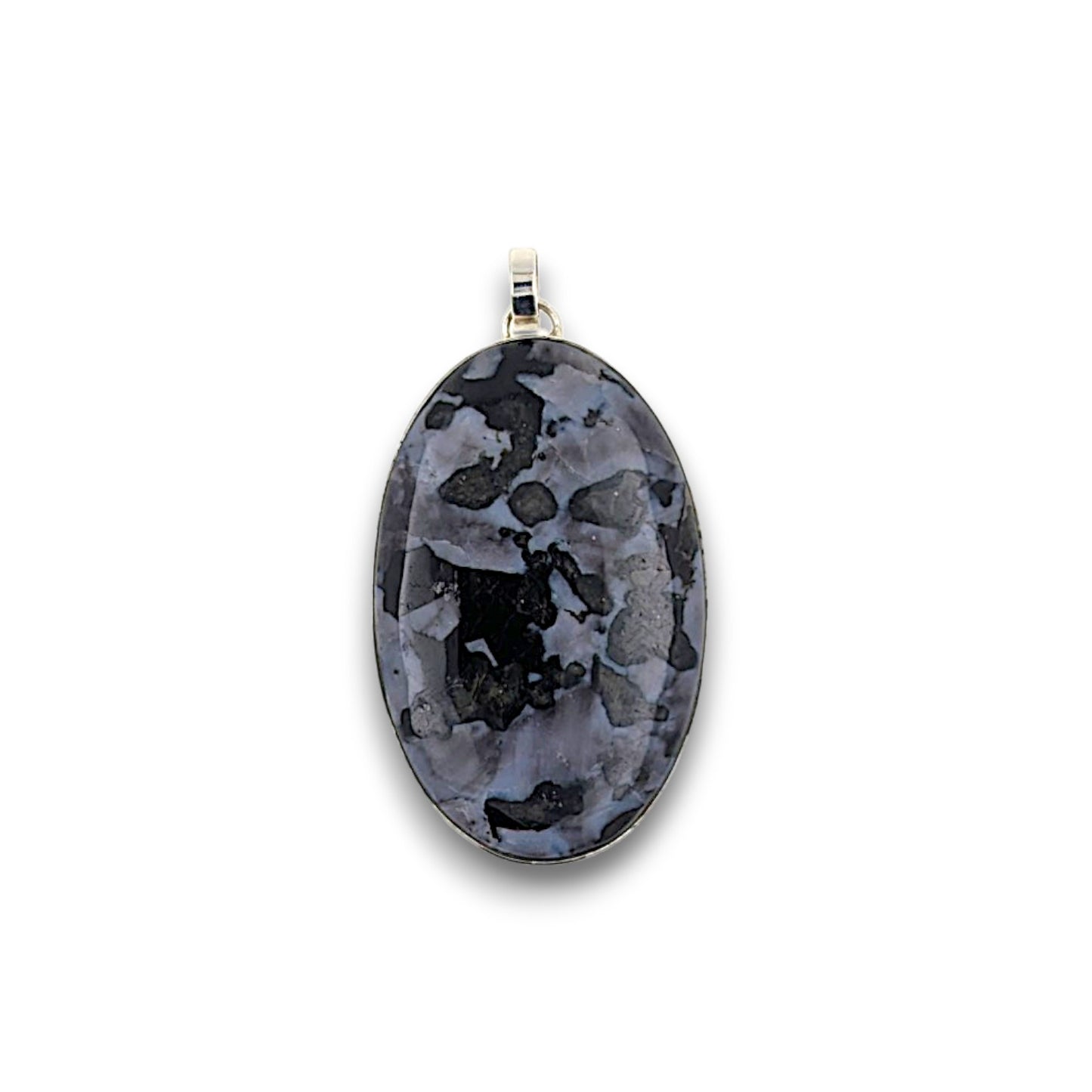 Indigo Gabbro (Mystic Merlinite) Sterling Silver Pendant (Unique Piece)