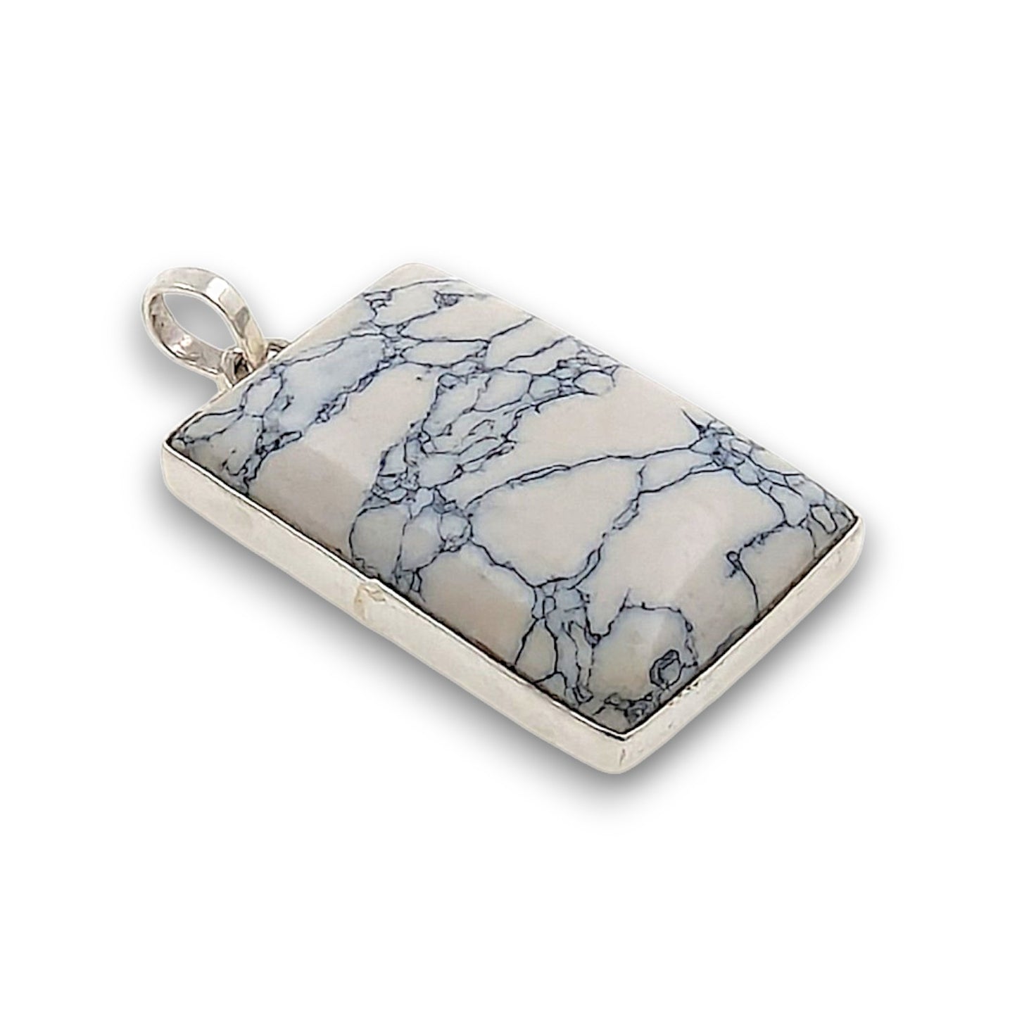 Howlite Sterling Silver Pendant (Unique Piece)