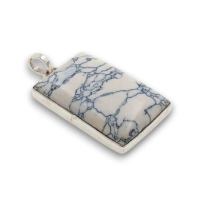 Howlite Sterling Silver Pendant (Unique Piece)