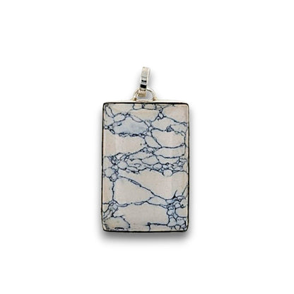 Howlite Sterling Silver Pendant (Unique Piece)