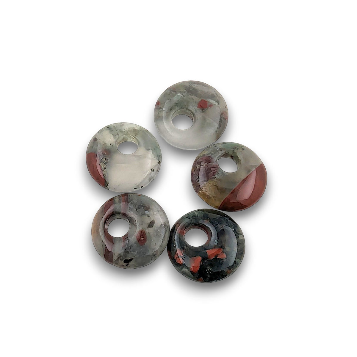 Small Bloodstone Donuts - Pack of 5