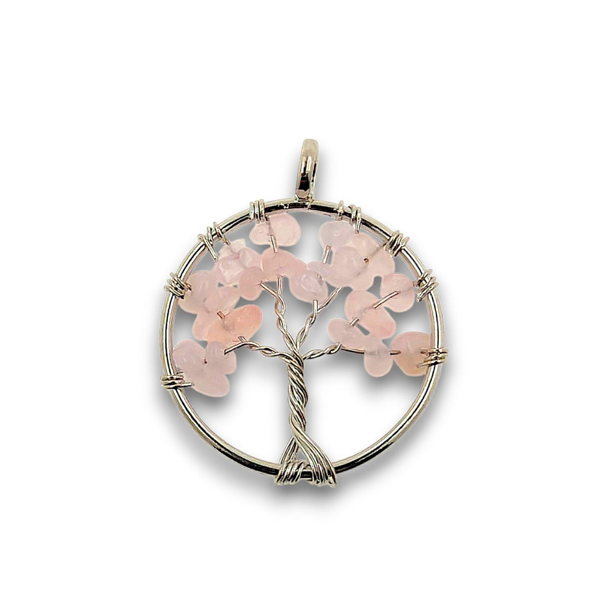 Rose Quartz Tree of Life Pendant - Pack of 5