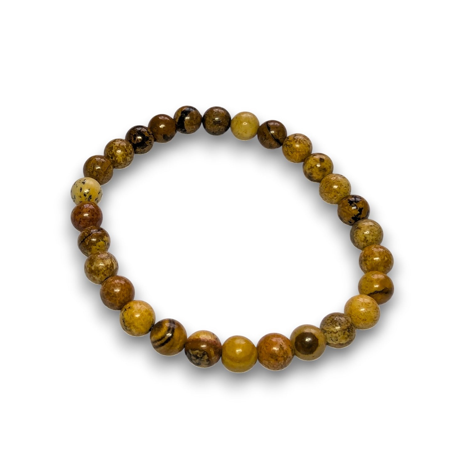 Picture Jasper 6mm bead bracelet, Medium 18.5cm