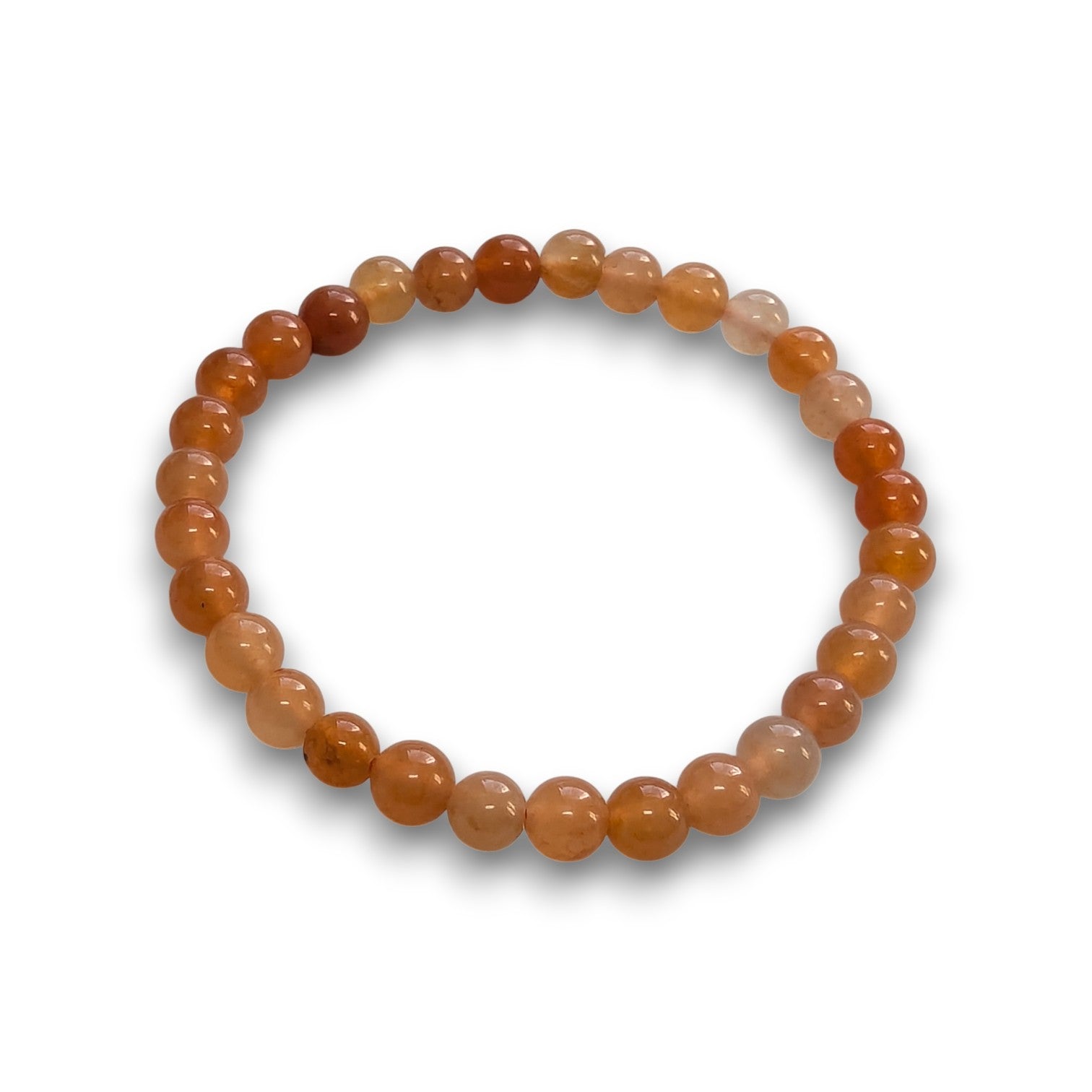 Red Aventurine 6mm bead bracelet, Medium 18.5cm