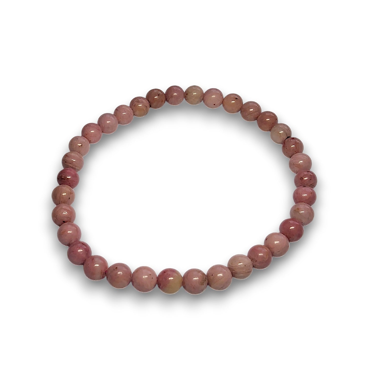 Rhodonite 6mm bead bracelet, Large 20.5cm