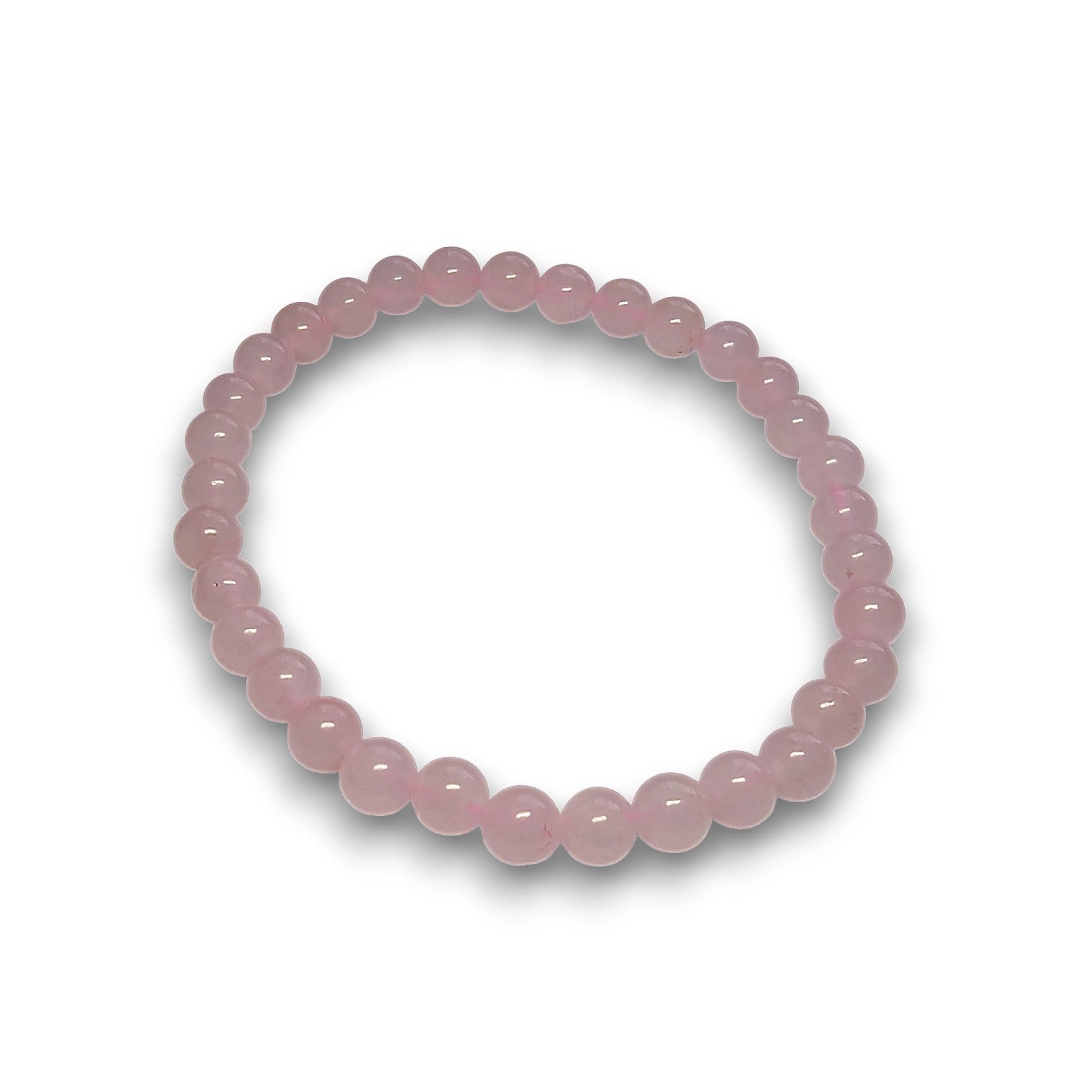 Rose Quartz 6mm bead bracelet, Large 20.5cm