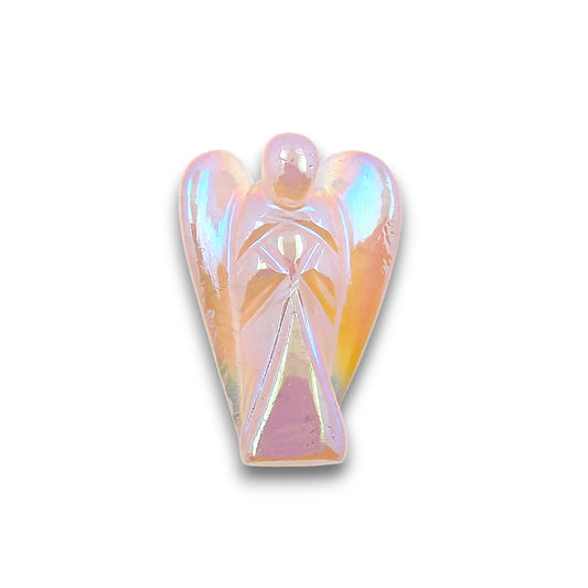 Small Rose Aura Angel Carving. Small Rose Aura hand carved angel approximately 25mm in height.