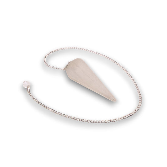 Selenite Pendulum. Gemstone pendulum supplied with a drawstring pendulum pouch.
