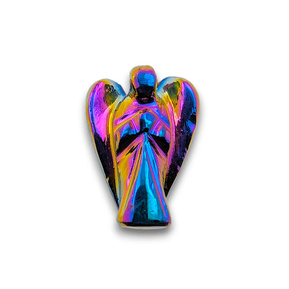 Small Titanium Aura Angel Carving. Small Rose Aura hand carved angel approximately 25mm in height.