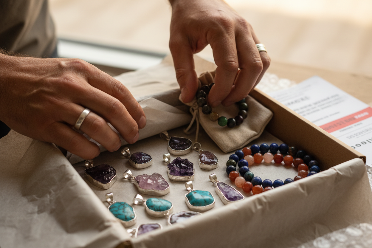 needs to be a wholesale order of rough gemstone jewellery set in silver and gemstone bead bracelets