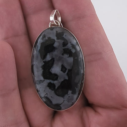 Indigo Gabbro (Mystic Merlinite) Sterling Silver Pendant (Unique Piece)