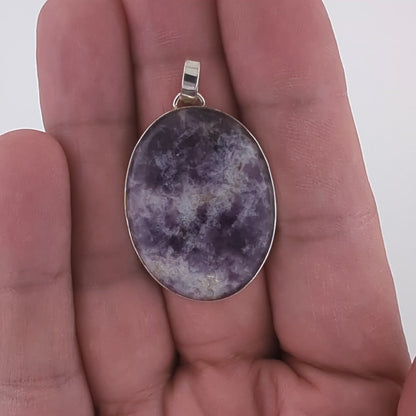 Lepidolite Sterling Silver Pendant (Unique Piece)