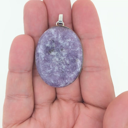 Lepidolite Sterling Silver Pendant (Unique Piece)
