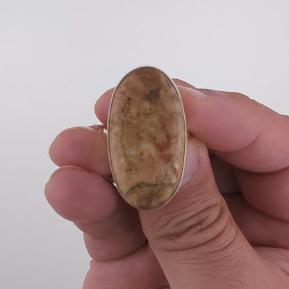 Picture Jasper Sterling Silver Ring (Unique Piece)