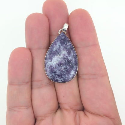 Lepidolite Sterling Silver Pendant (Unique Piece)